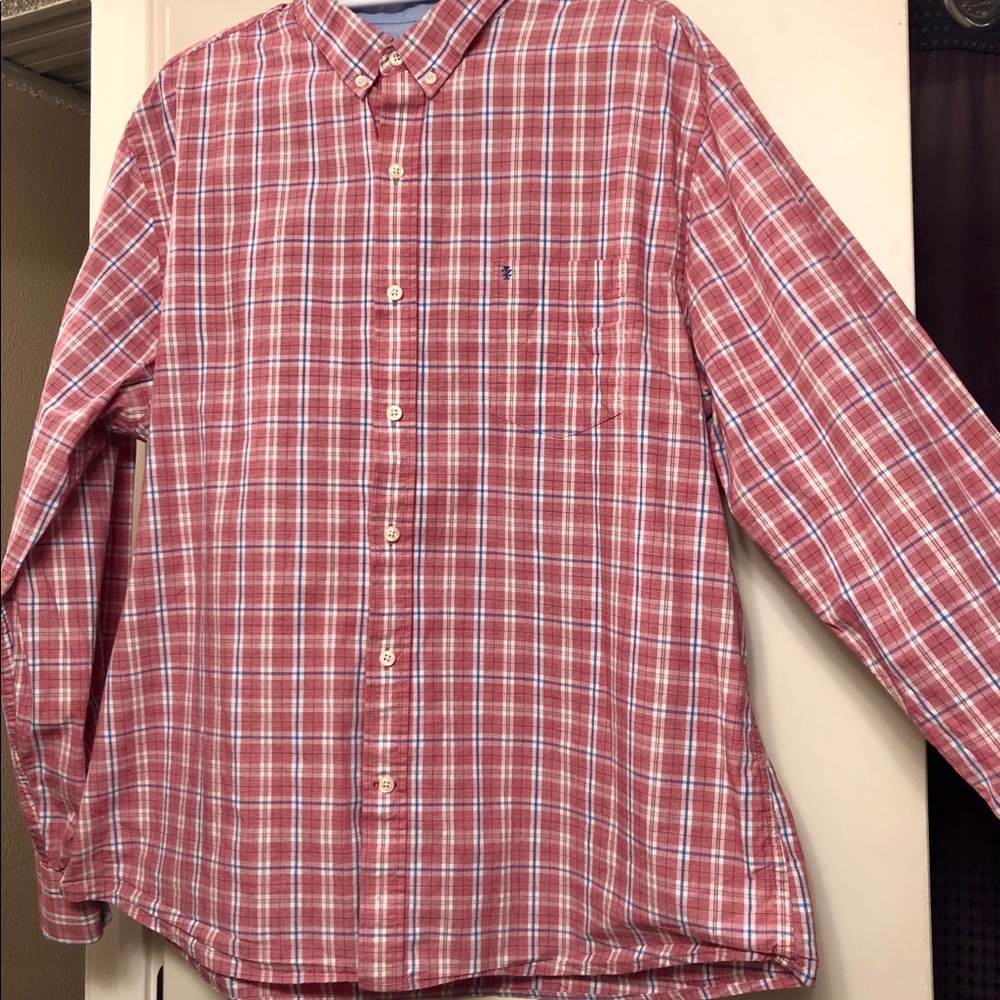 IZOD Men’s plaid button-front shirt